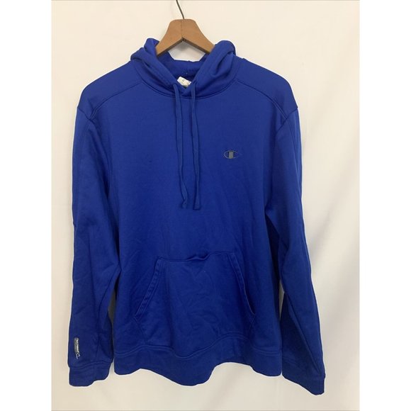 Champion Shirts Champion Mens M Hoodie Powertrain Duofold Warm Control Sweatshirt Blue Poshmark